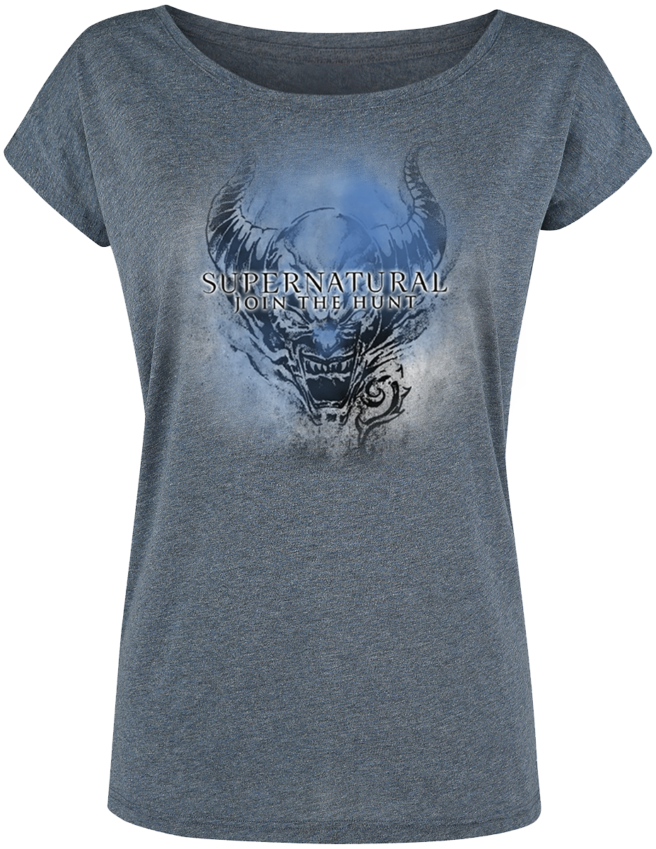 Supernatural T-Shirt - Evil - S bis XXL - für Damen - Größe S - blau  - Lizenzierter Fanartikel