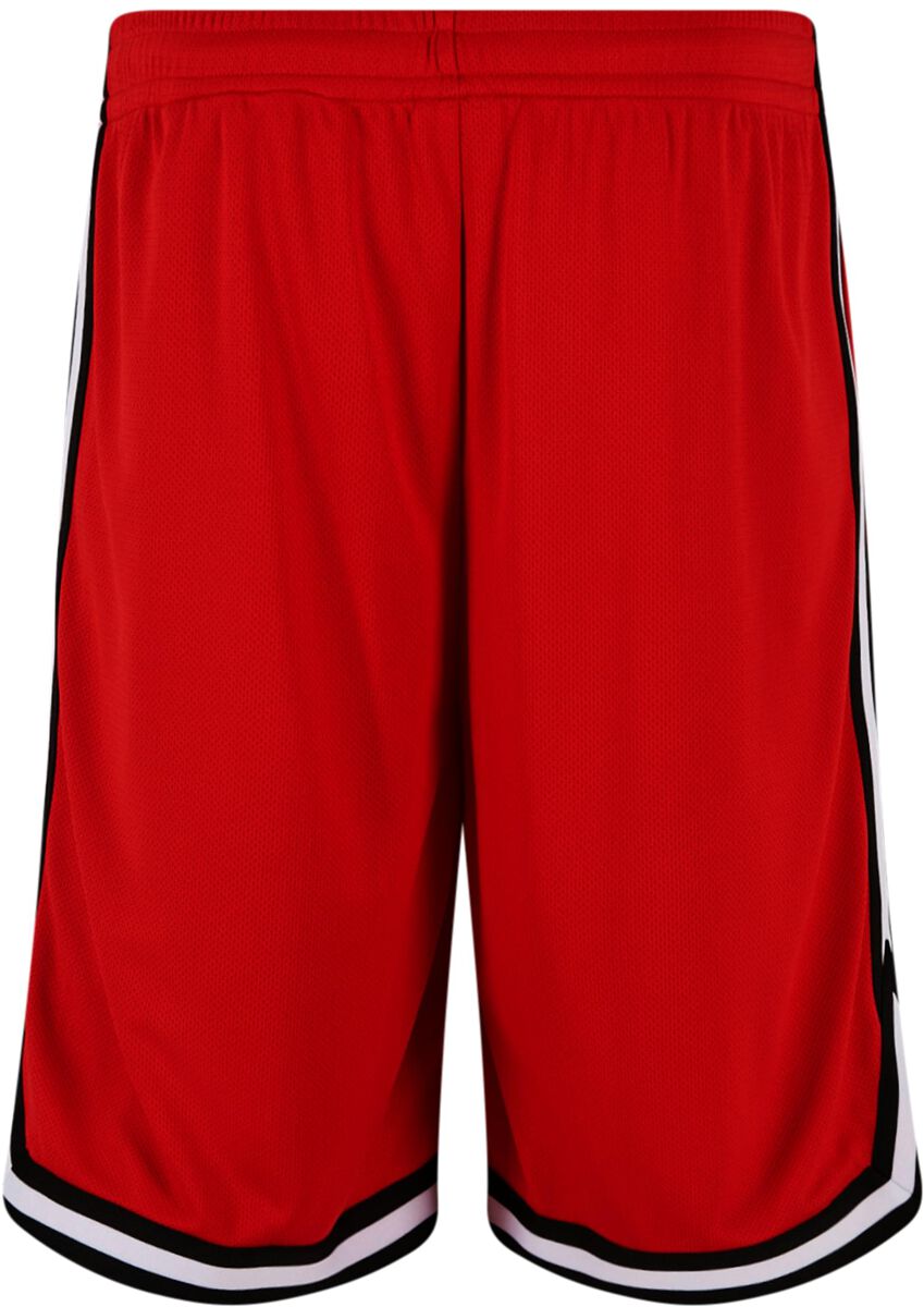 Urban Classics Short - Stripes Mesh Shorts - S bis XXL - für Männer - Größe S - rot