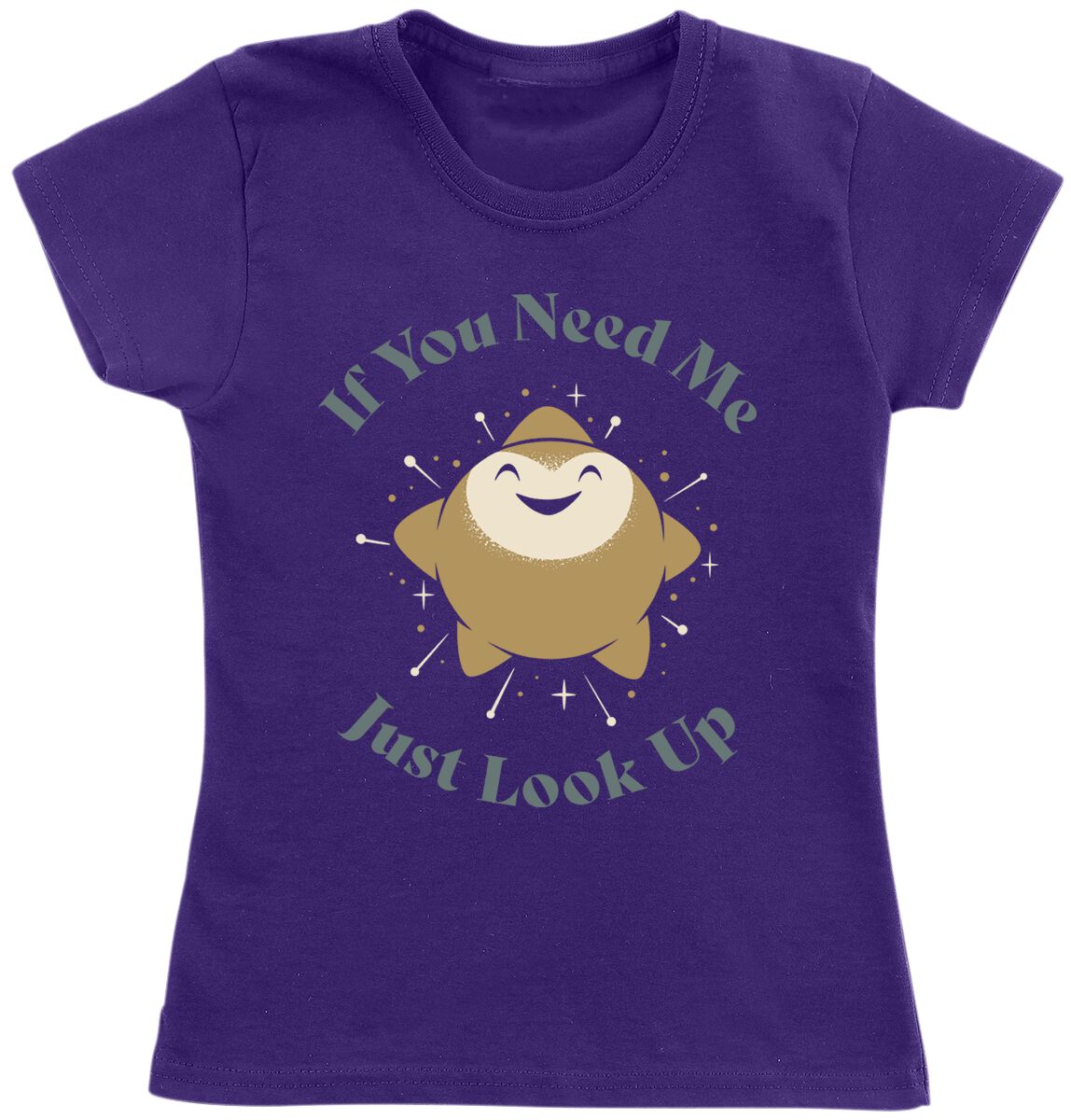 Wish If You Need Me Just Look Up T-Shirt lila in 128