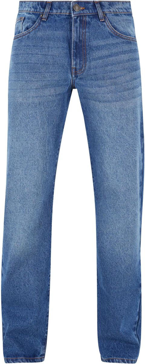 Urban Classics Jeans - Heavy Ounce Straight Fit Jeans - W30L32 bis W38L33 - für Männer - Größe W34L33 - blau