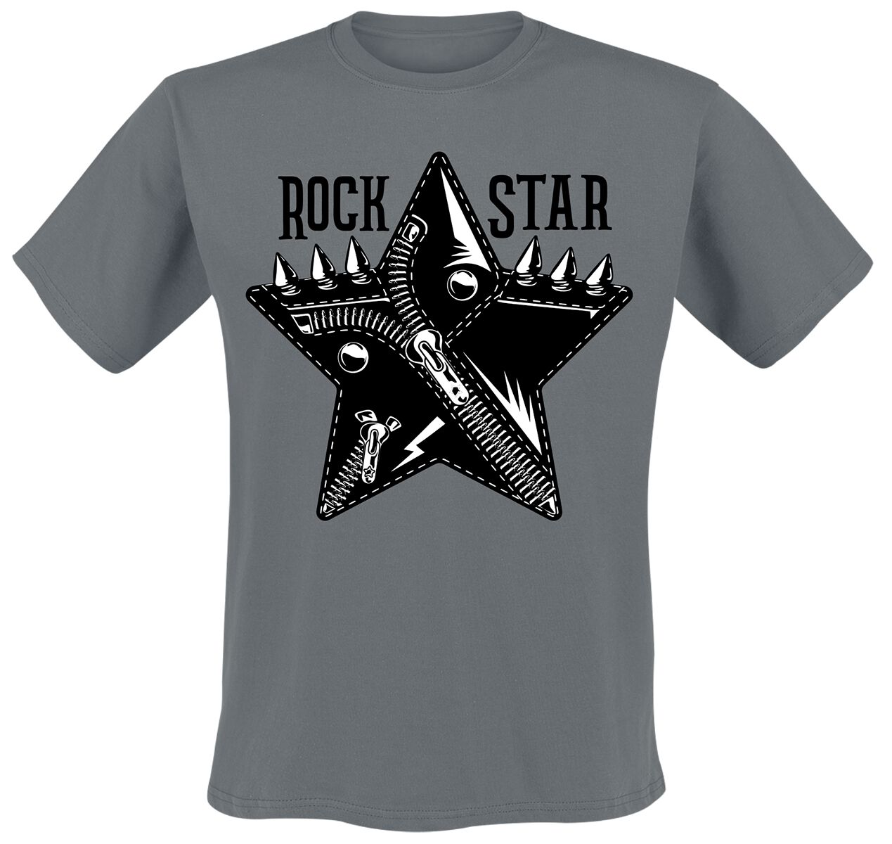 Funshirt Rockstar T-Shirt grau in XXL