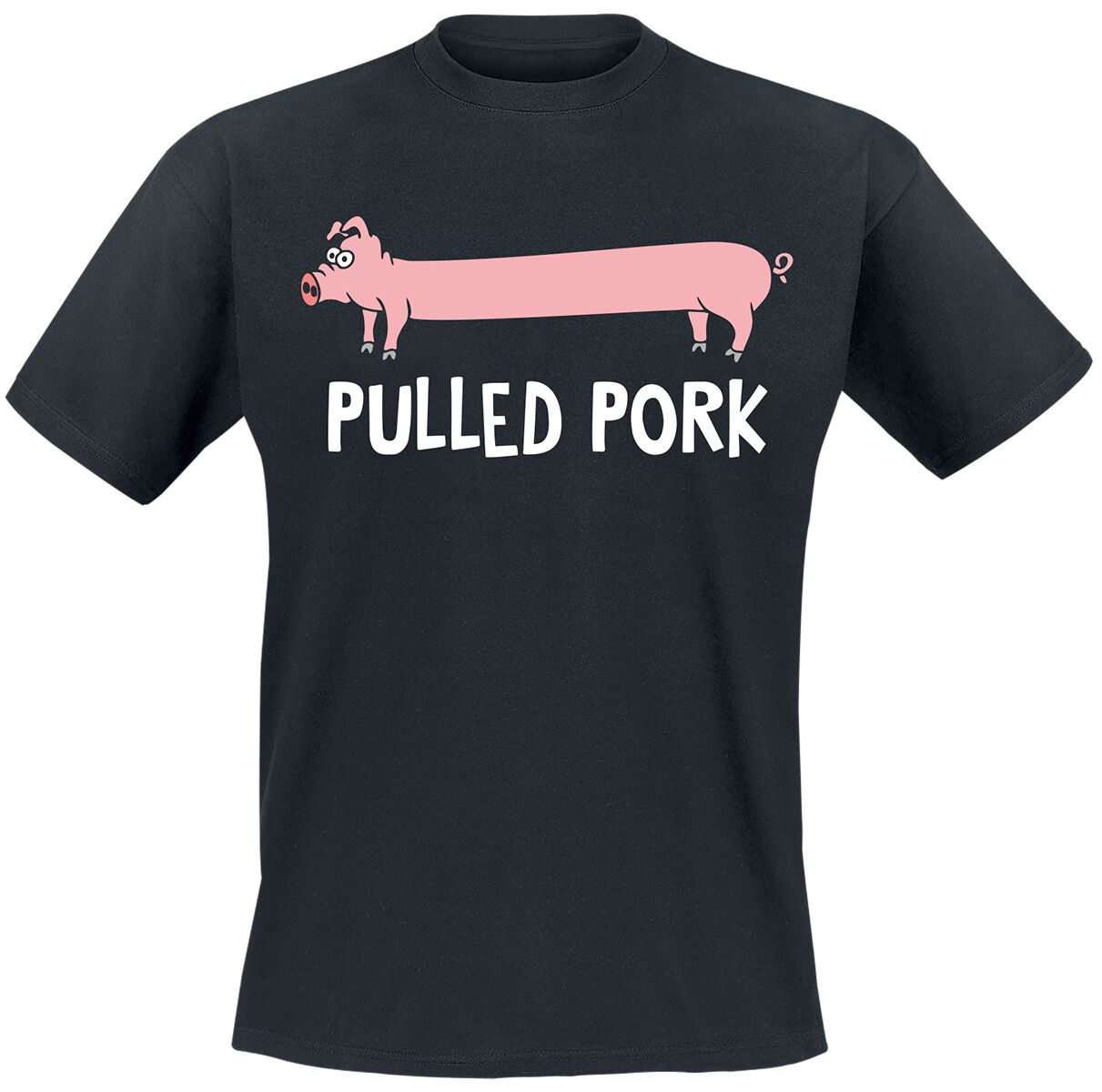 Tierisch Pulled Pork T-Shirt schwarz in XXL