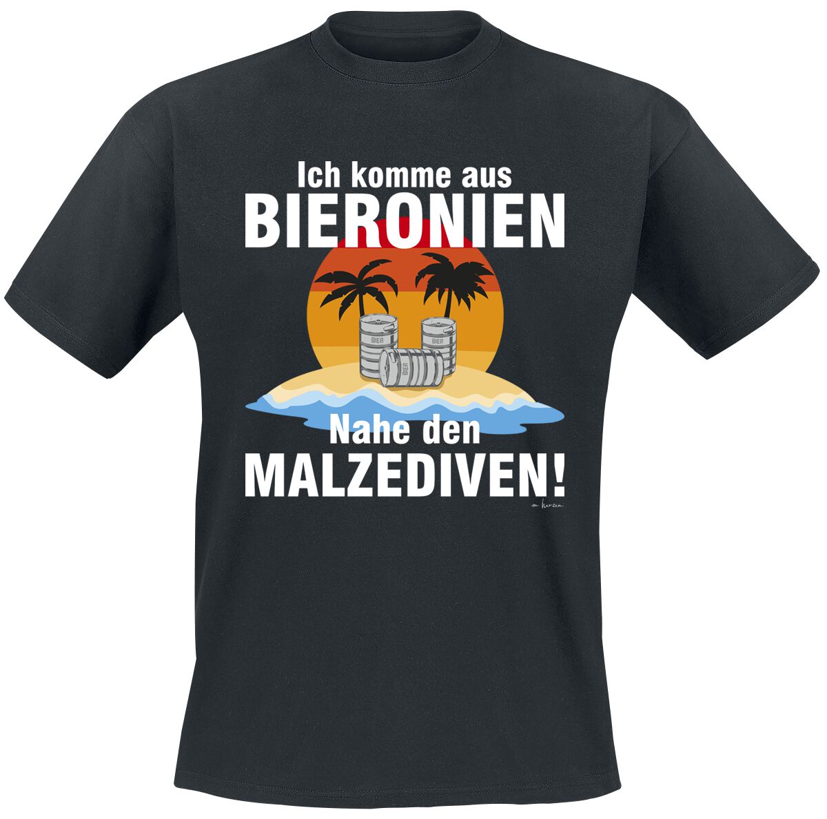 Alkohol & Party Ich komme aus Bierkonien T-Shirt schwarz in 5XL