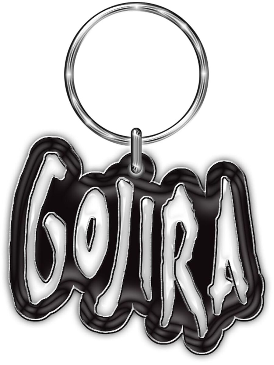 Gojira Schlüsselanhänger - Logo - schwarz/silberfarben  - Lizenziertes Merchandise!