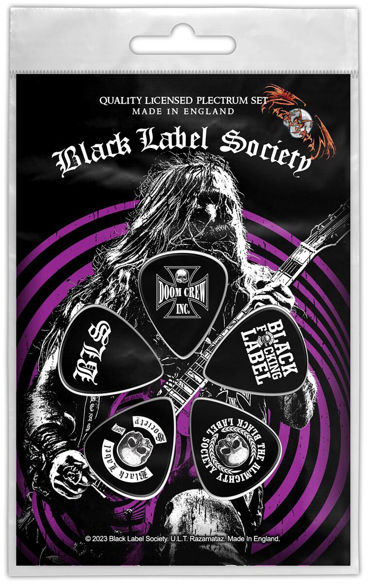 Black Label Society Plektren-Set - Zakk Wylde - multicolor  - Lizenziertes Merchandise!