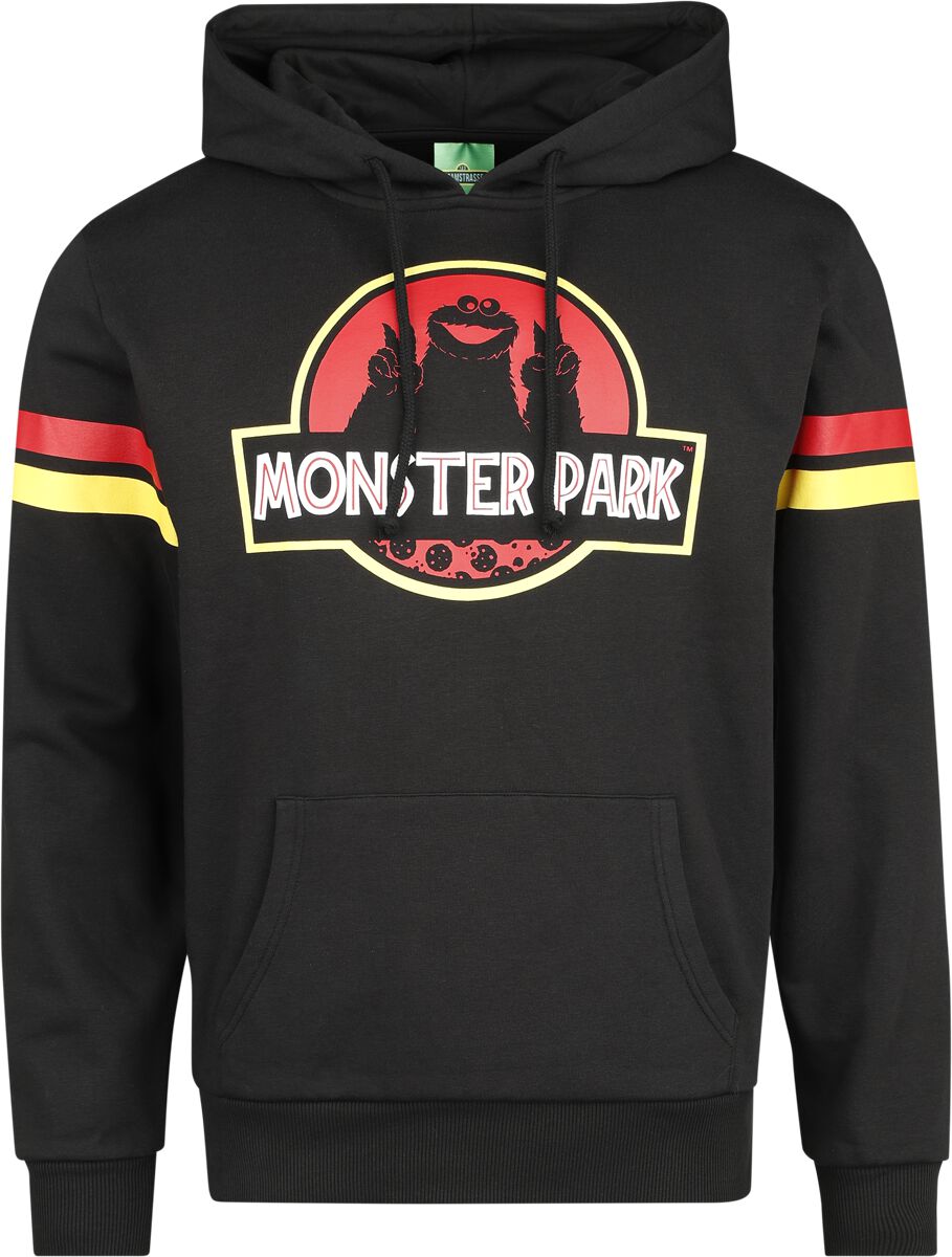 Sesamstraße Kapuzenpullover - Monster Park - S bis XXL - für Männer - Größe M - schwarz  - EMP exklusives Merchandise!