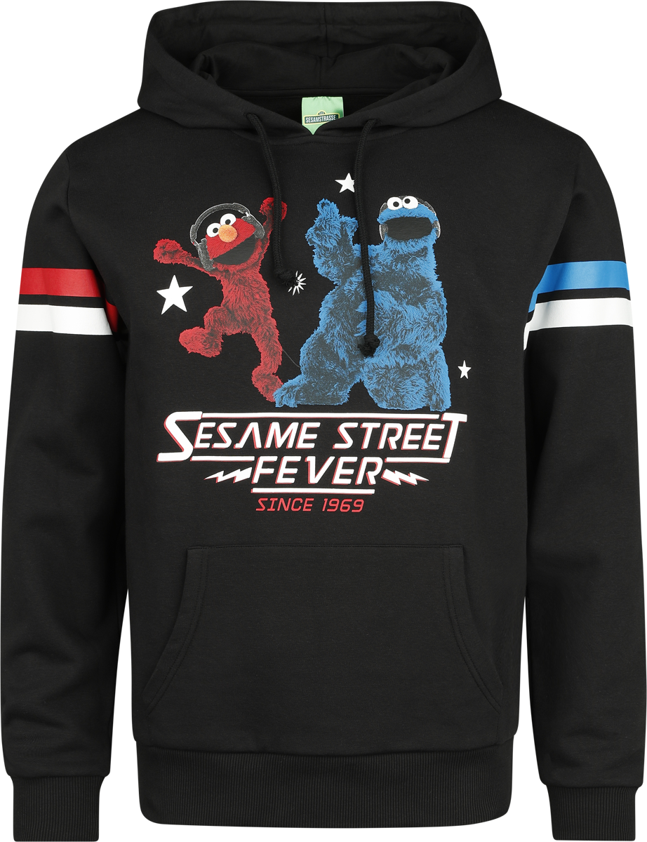 Sesamstraße - Sesame Street Fever - Elmo und Krümelmonster - Kapuzenpullover - schwarz - EMP Exklusiv!