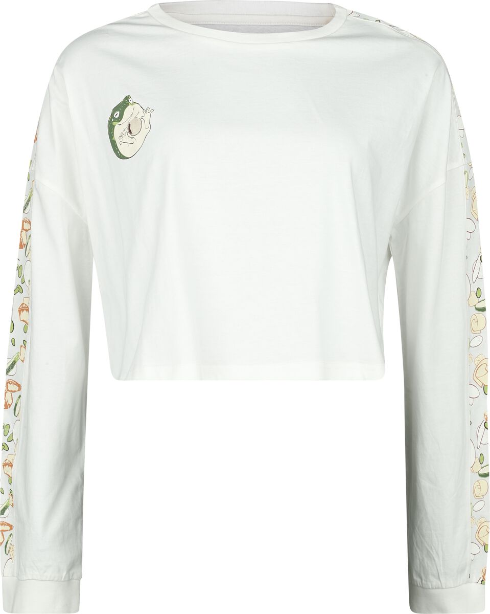 Image of Maglia Maniche Lunghe di RED by EMP - Cropped Longsleeve With Frog Print - S a XXL - Donna - beige