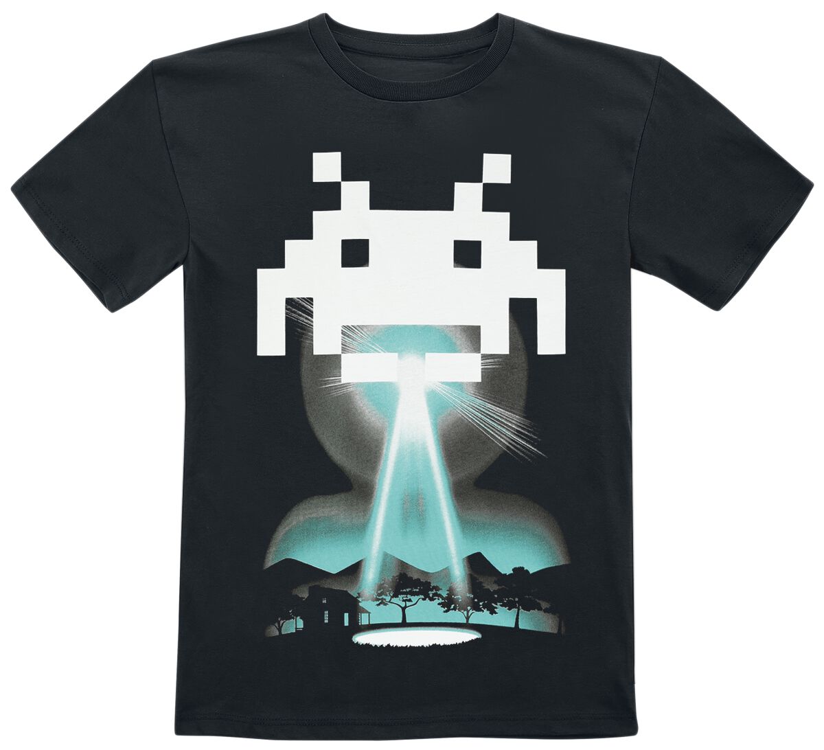 Space Invaders Beam Me Up T-Shirt schwarz in 134/140
