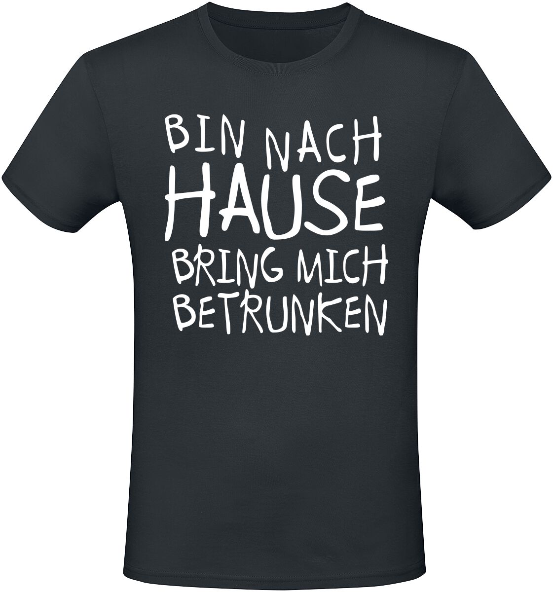 Alkohol & Party T-Shirt – Bin nach Hause – Bring mich betrunken – M bis 5XL – für Männer – Größe 4XL – schwarz Alkohol & Party T-Shirt – Bin nach Hause – Bring mich betrunken – M bis 5XL – für Männer – Größe 4XL – schwarz
