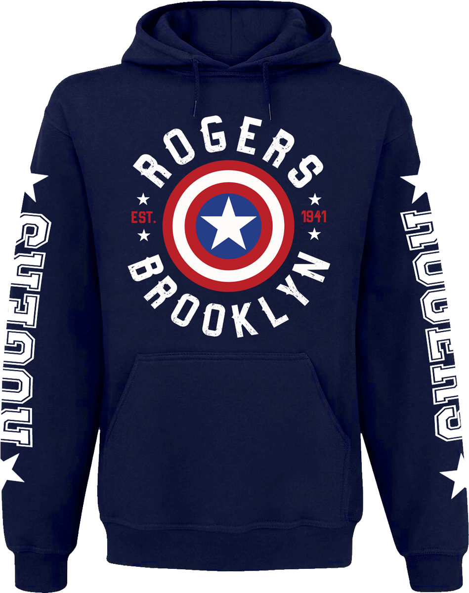 Captain America - Rogers - Brooklyn - Kapuzenpullover - navy