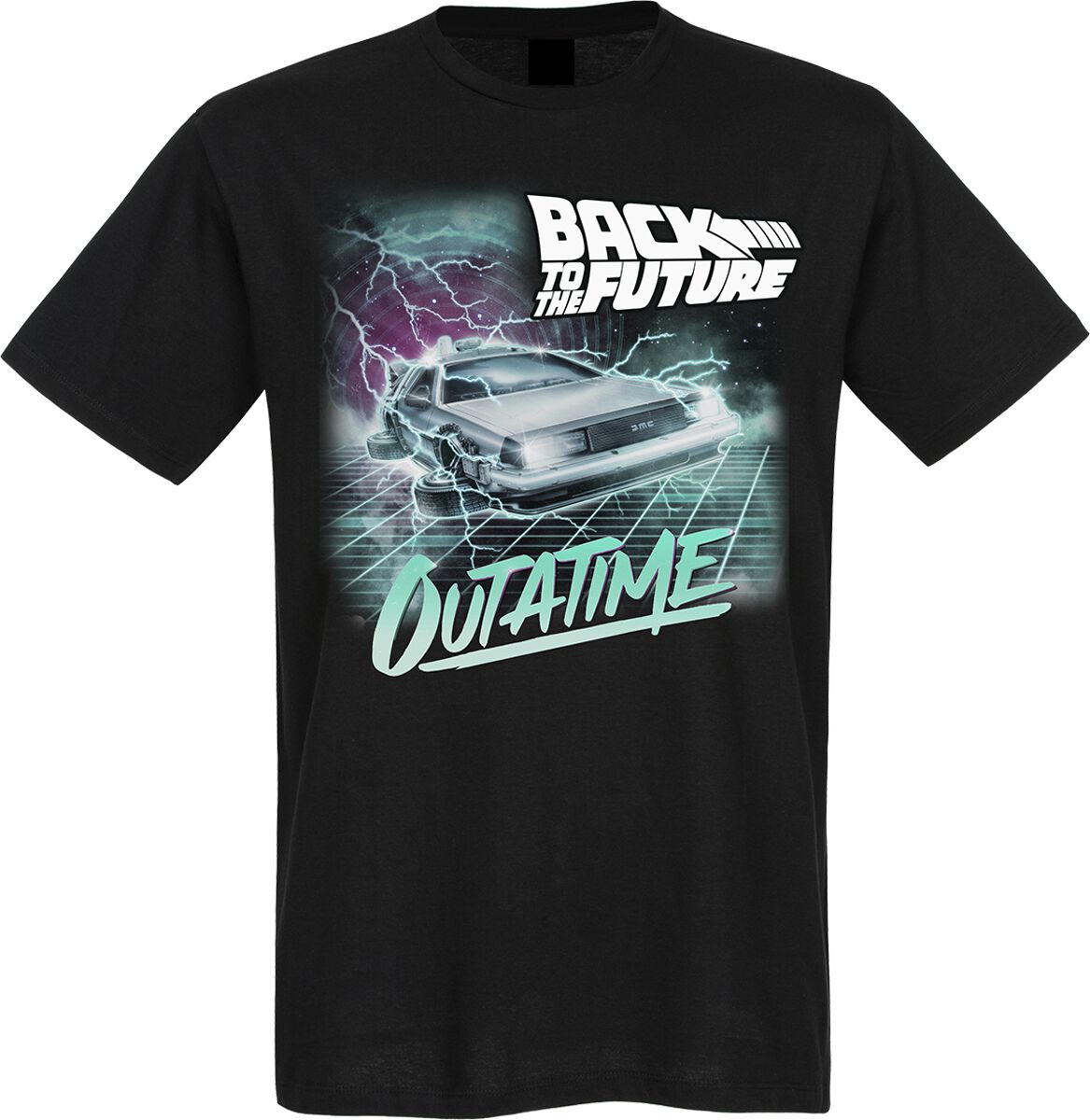 Image of T-Shirt di Ritorno al futuro - Outatime - M a 3XL - Uomo - nero