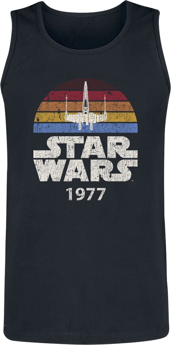 Star Wars - Disney Tank-Top - X-Wing 1977 - S bis XXL - für Männer - Größe XXL - schwarz  - Lizenzierter Fanartikel
