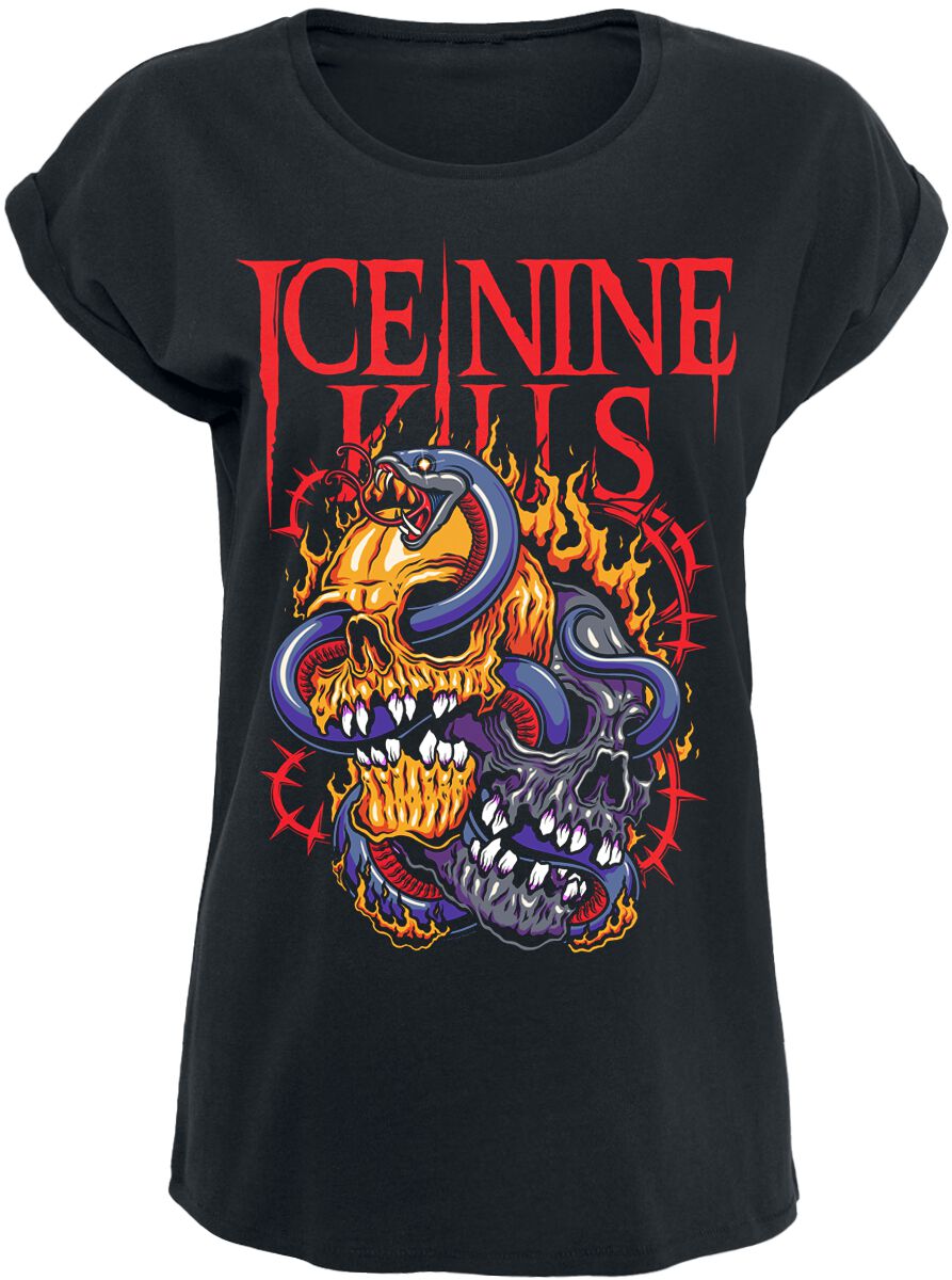 Ice Nine Kills T-Shirt - Skull Snake - S bis XXL - für Damen - Größe S - schwarz  - Lizenziertes Merchandise!
