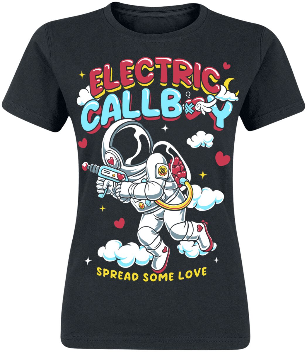Image of T-Shirt di Electric Callboy - Spread Some Love - S a XXL - Donna - nero