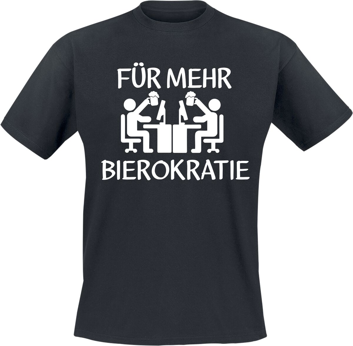 Alkohol & Party Für mehr Bierokratie T-Shirt schwarz in 3XL
