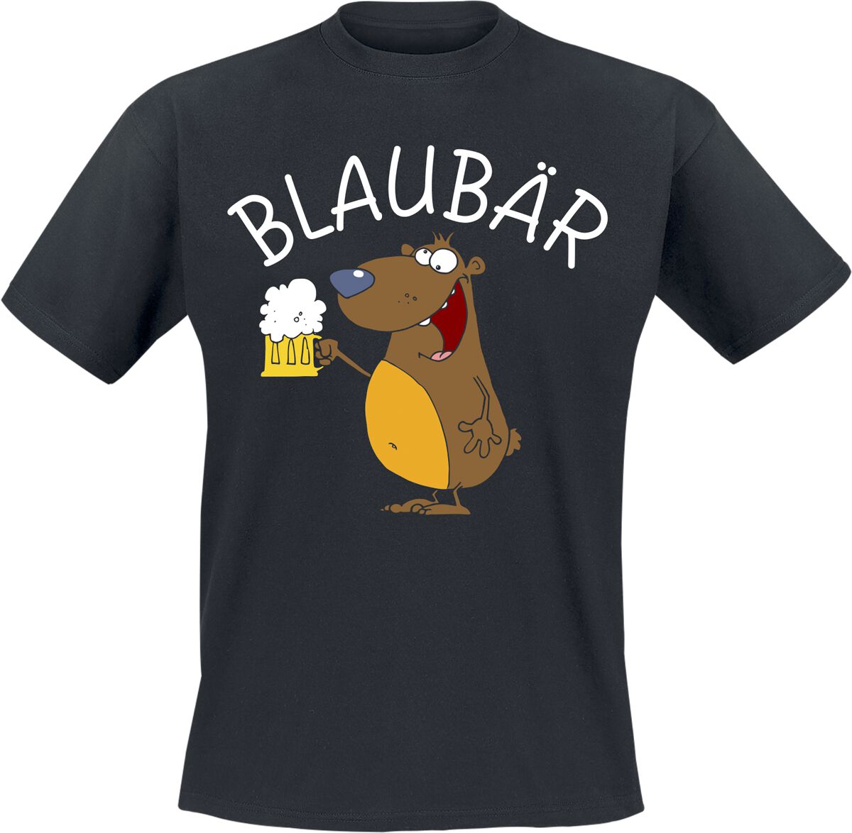 Alkohol & Party Blaubär T-Shirt schwarz in XXL