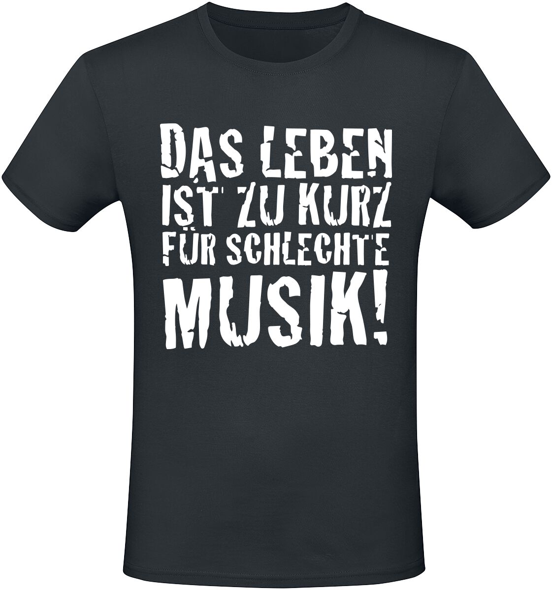 Sprüche T-Shirt - Das Leben ist zu kurz für schlechte Musik! - M bis XXL - für Männer - Größe XXL - schwarz