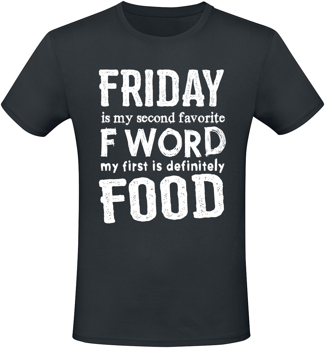 Food F Word T-Shirt schwarz in XXL