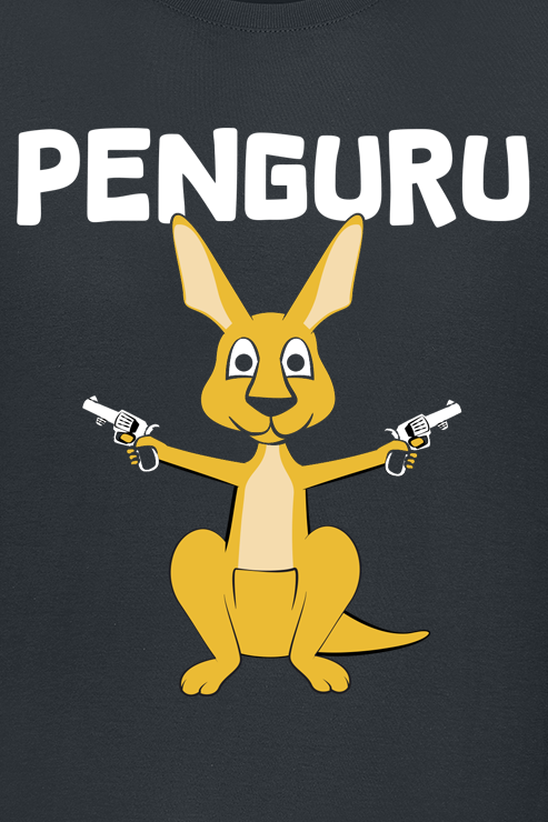 Tierisch T-Shirt - Penguru - M bis XXL - für Männer - Größe M - schwarz