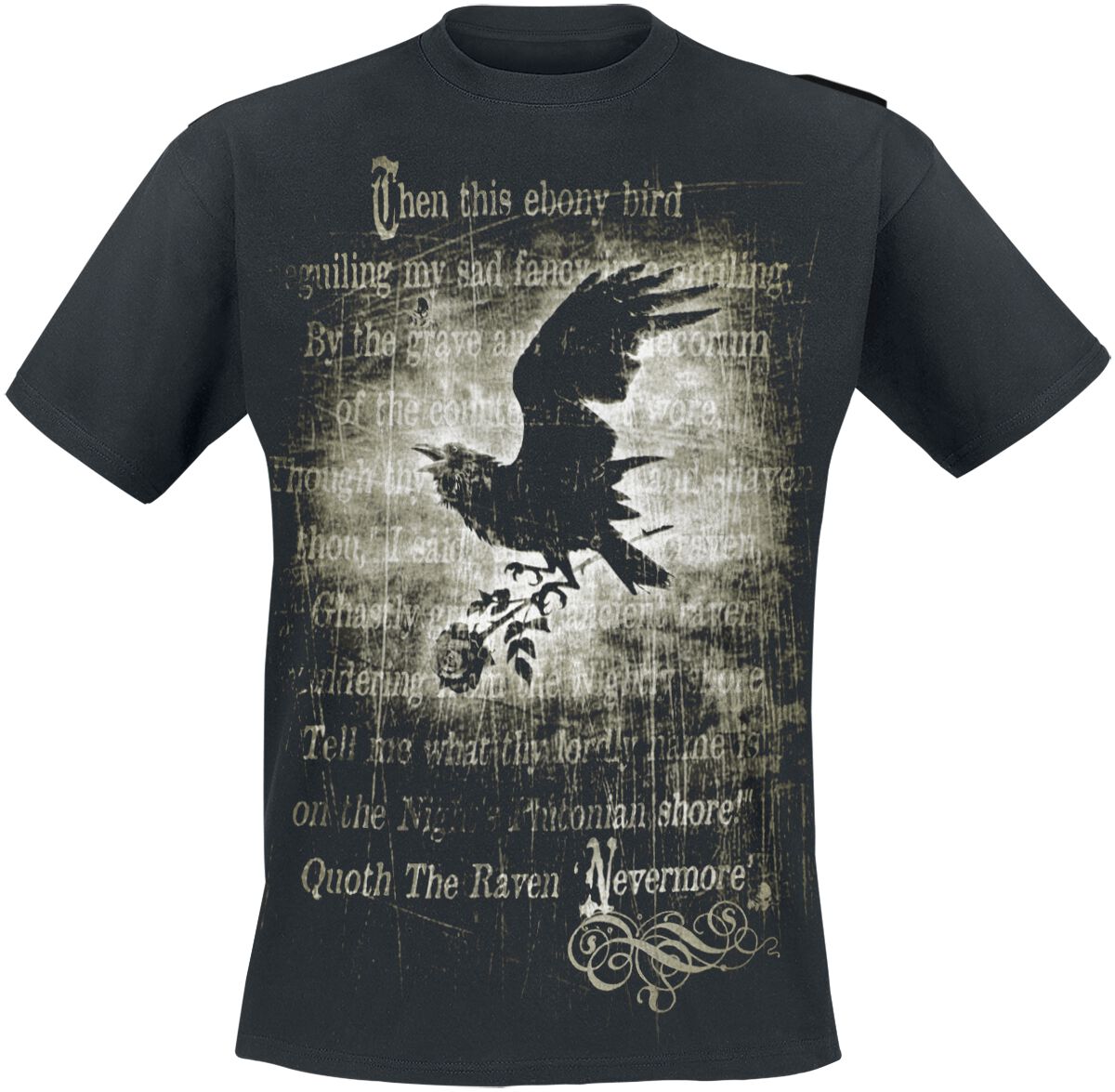 Alchemy England - Gothic T-Shirt - Nevermore - S bis 4XL - für Männer - Größe XL - schwarz