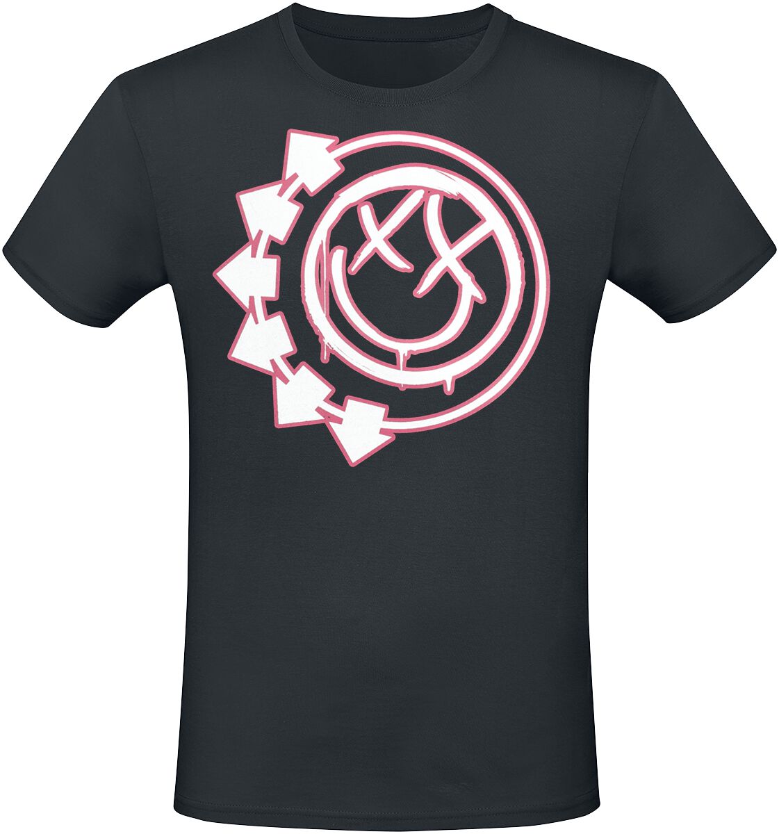 Blink-182 T-Shirt - Harrows Smiley - S bis 3XL - für Männer - Größe S - schwarz  - Lizenziertes Merchandise!