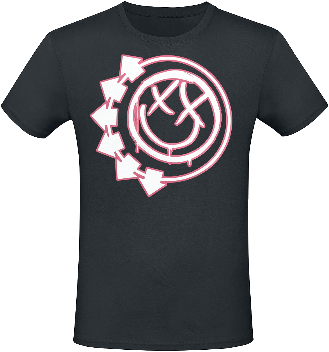 Blink-182 - Harrows Smiley - T-Shirt - schwarz