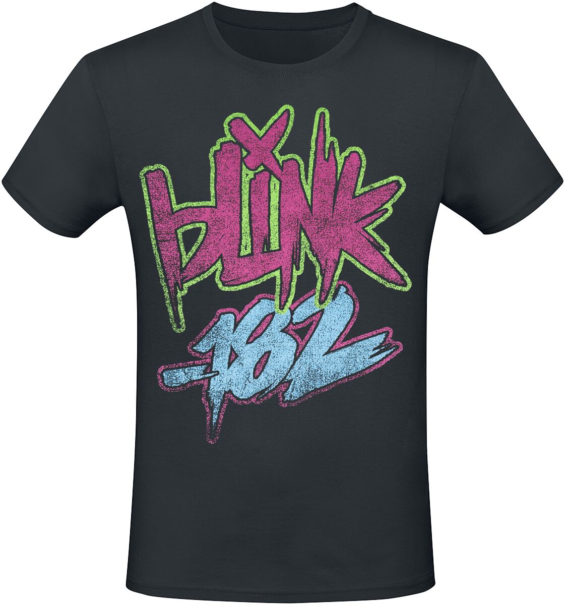 Blink-182 Text T-Shirt schwarz in XXL