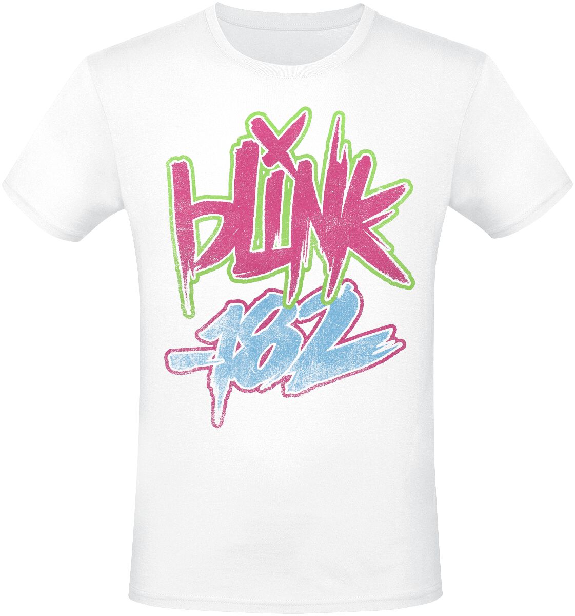 Blink-182 Text T-Shirt weiß in 3XL