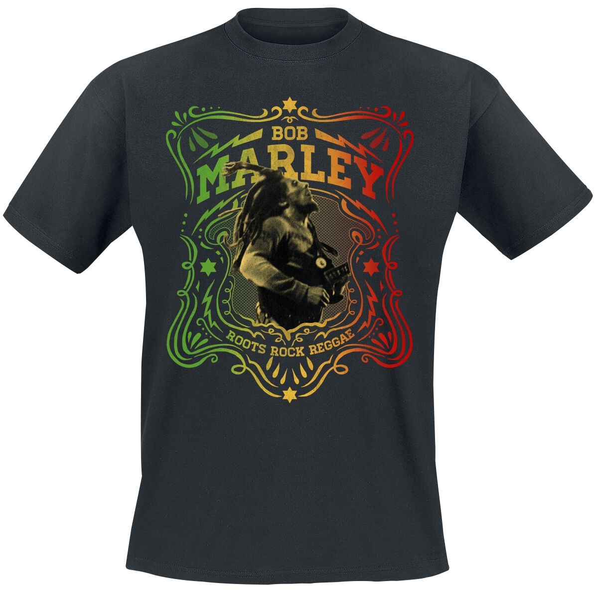 Levně Bob Marley Roots Rock Reggae Tričko černá