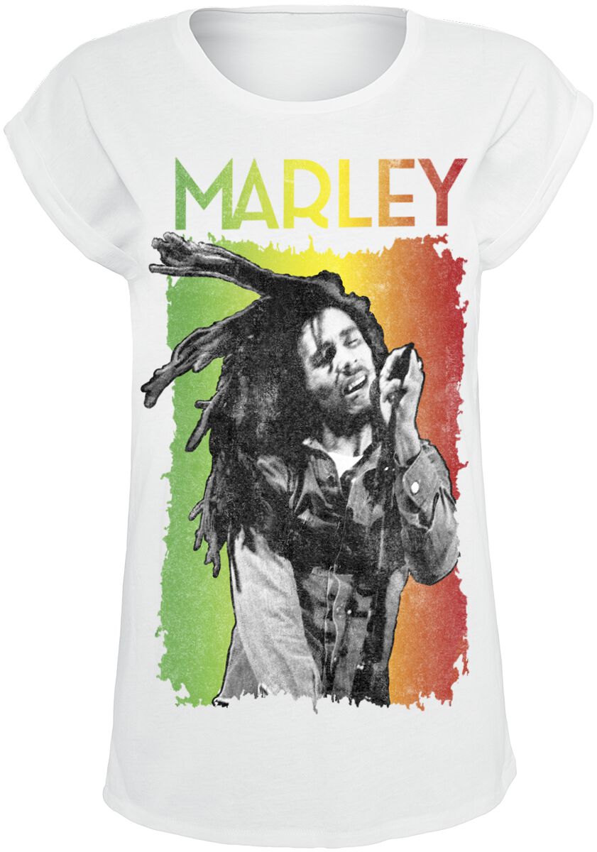 Levně Bob Marley Marley Live Dámské tričko bílá