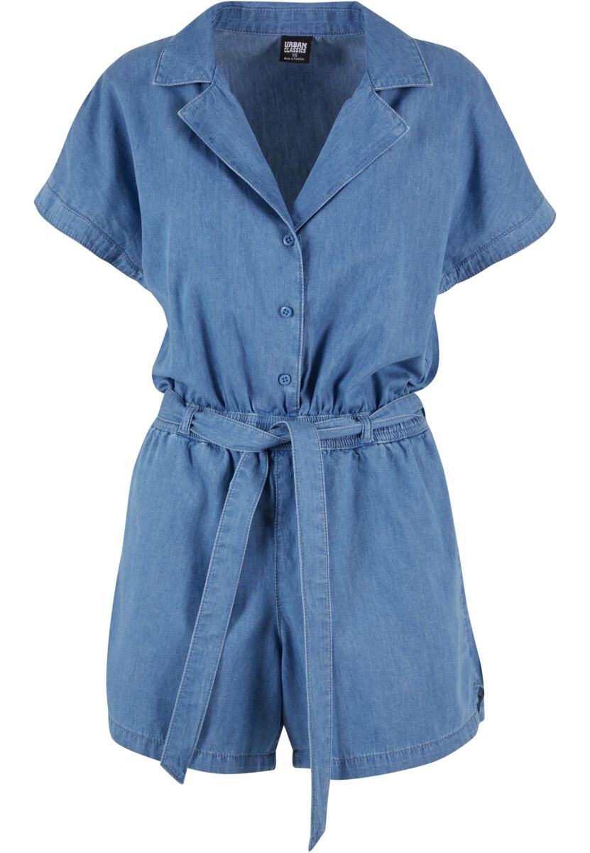 Image of Tuta di Urban Classics - Ladies Light Denim Resort Jumpsuit - XS a XL - Donna - blu