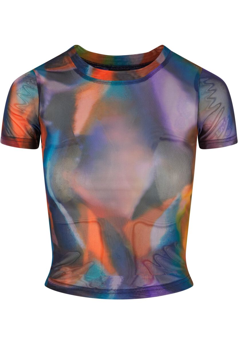 Urban Classics Ladies AOP Mesh Tee Girlie flerfärgad