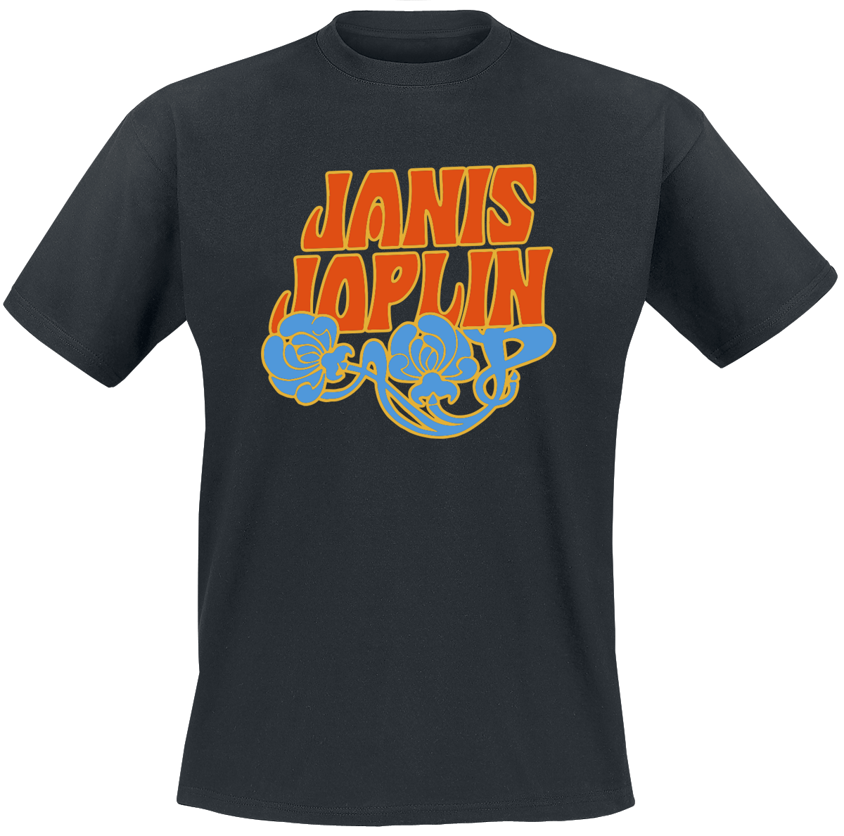 Joplin Janis - Floral Logo - T-Shirt - schwarz - EMP Exklusiv!