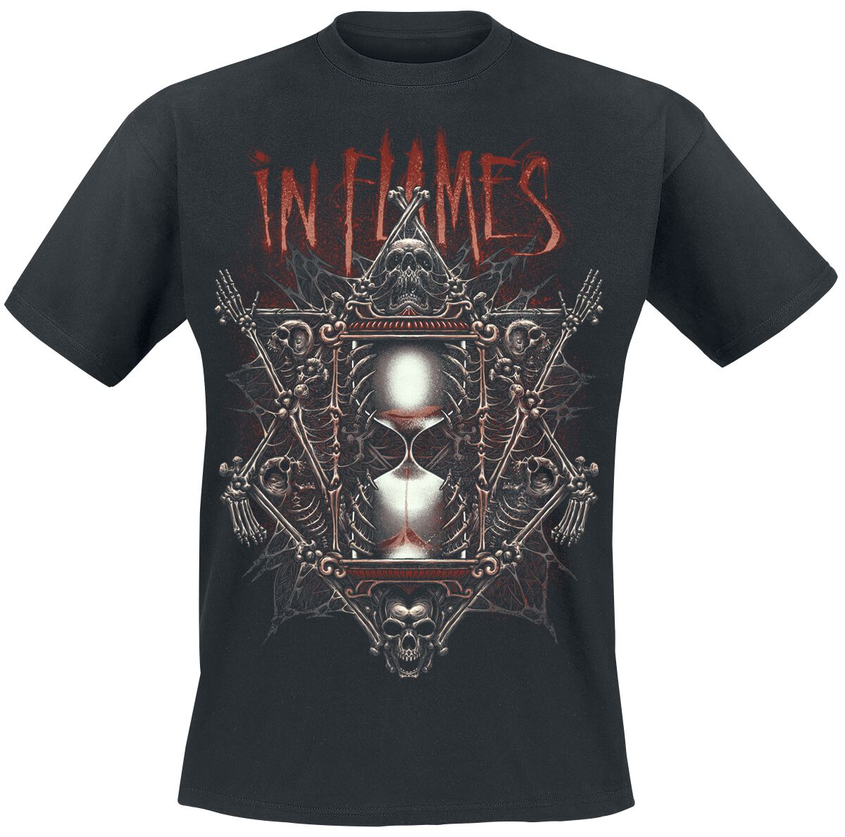 In Flames Dark Hourglass T-Shirt schwarz in 3XL
