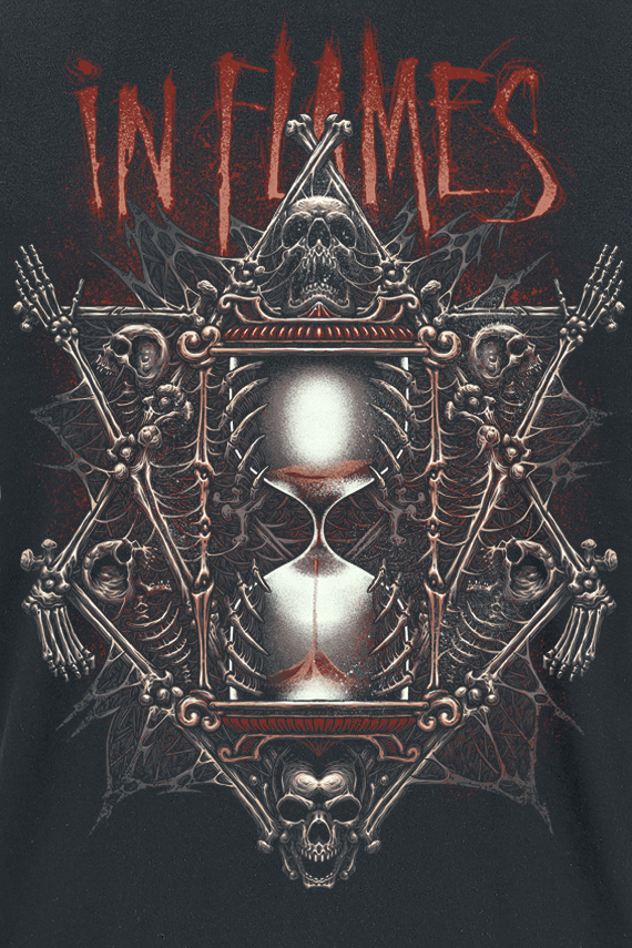 In Flames T-Shirt - Dark Hourglass - S bis L - für Männer - Größe L - schwarz  - Lizenziertes Merchandise!