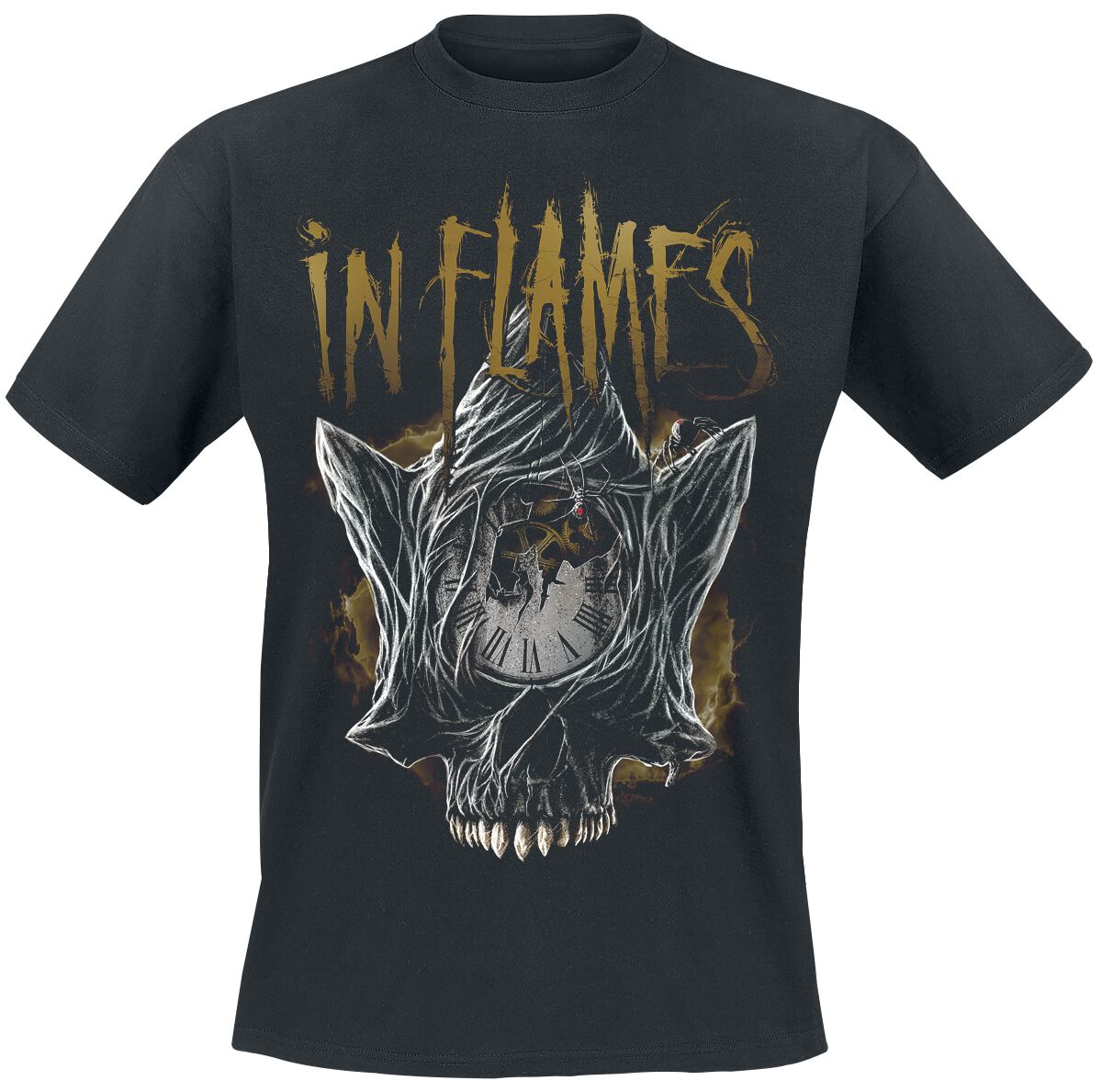 In Flames T-Shirt - Foregone Skull - S bis 3XL - für Männer - Größe XL - schwarz  - Lizenziertes Merchandise!