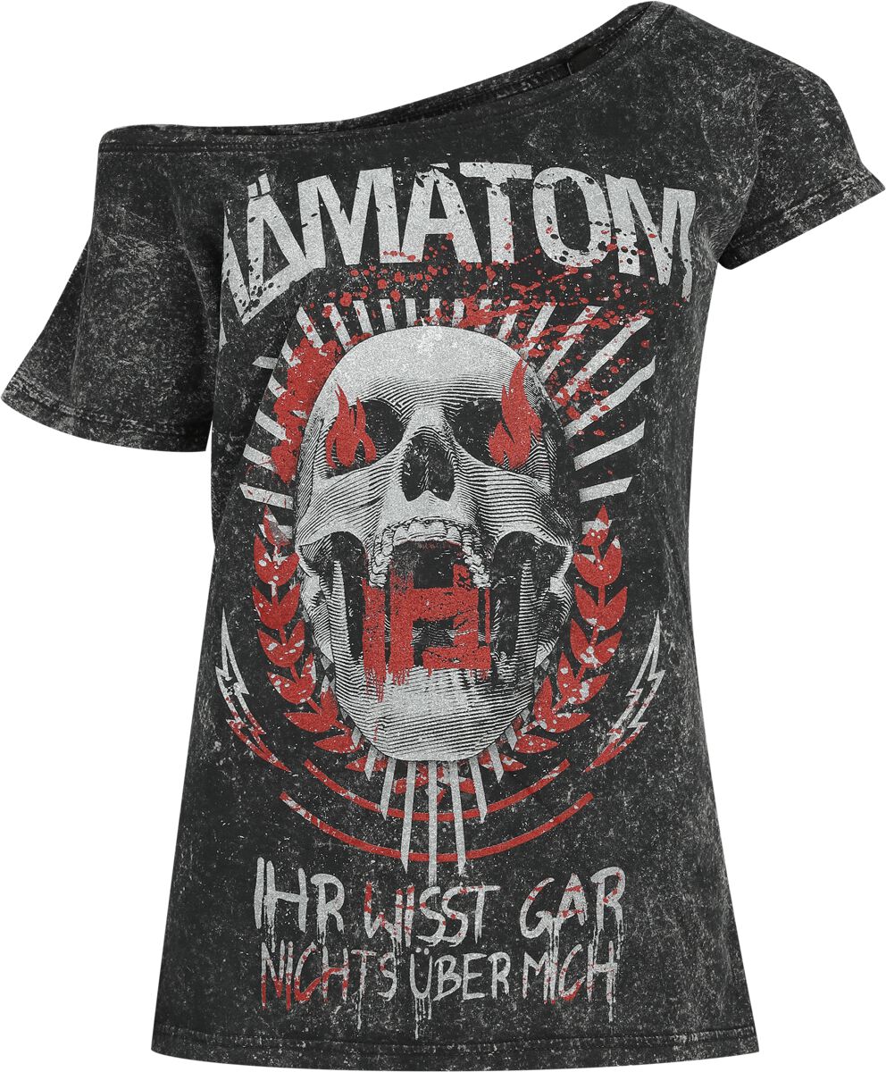Hämatom T-Shirt - Ihr Wisst Gar Nichts Über Mich! - S bis 3XL - für Damen - Größe M - charcoal  - Lizenziertes Merchandise!