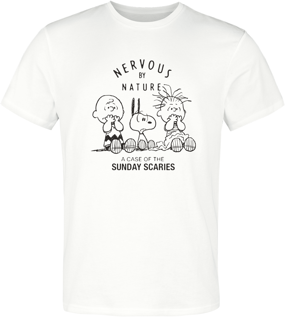 Peanuts - Nervous By Nature A Case Of The Sunday Scaries - T-Shirt - weiß - EMP Exklusiv!