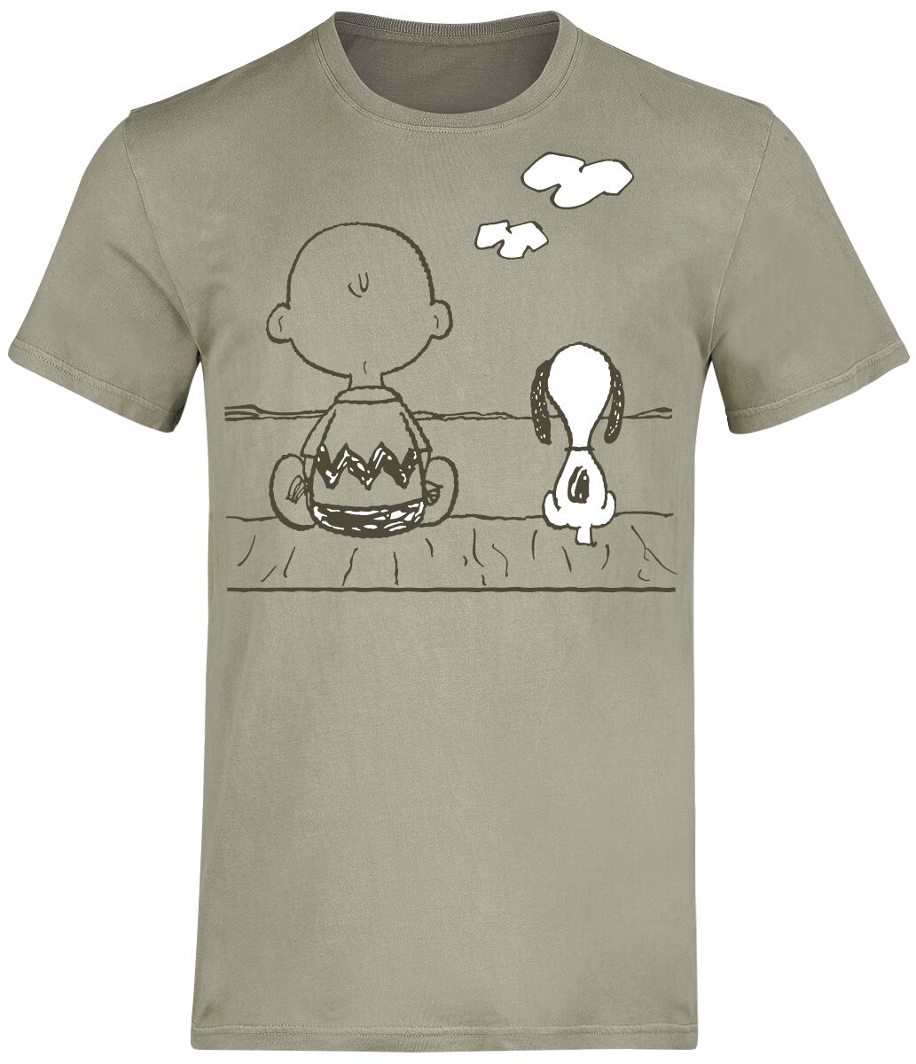 Peanuts Charlie Brown und Snoopy T-Shirt grün in S