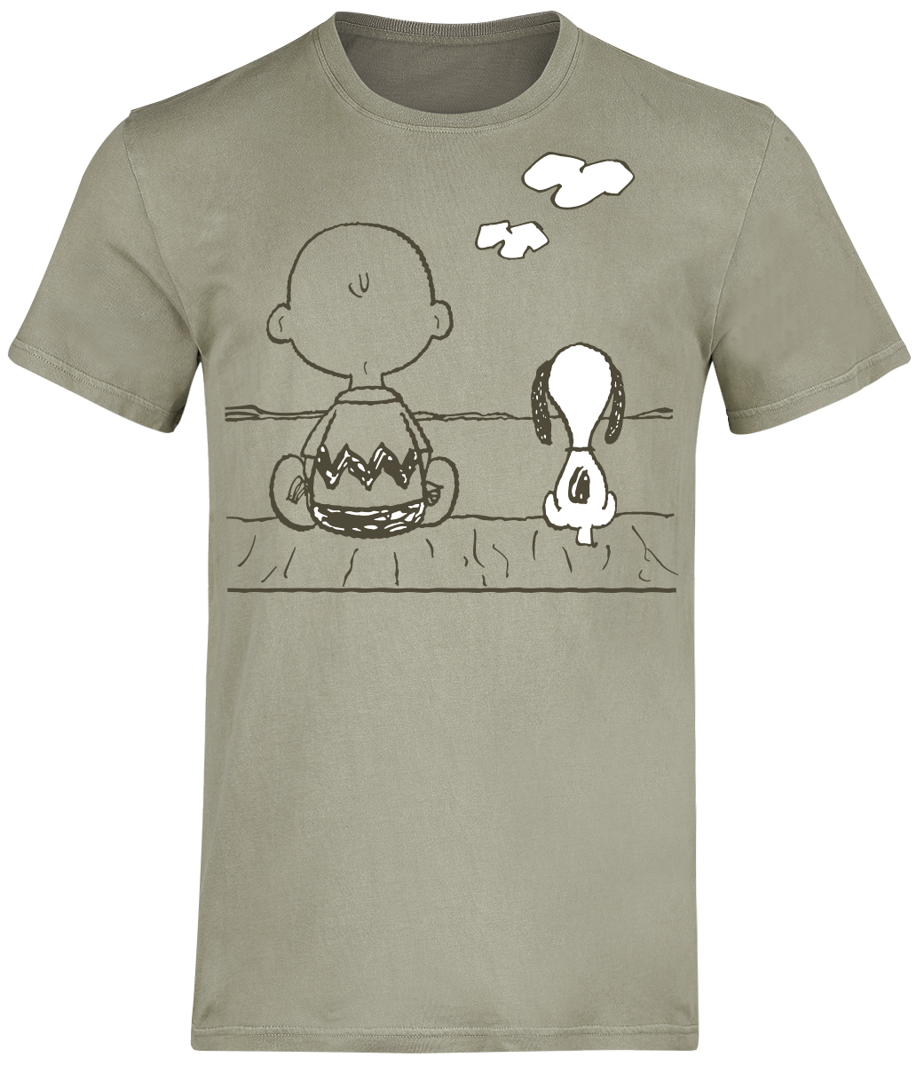 Peanuts - Charlie Brown und Snoopy - T-Shirt - grün - EMP Exklusiv!