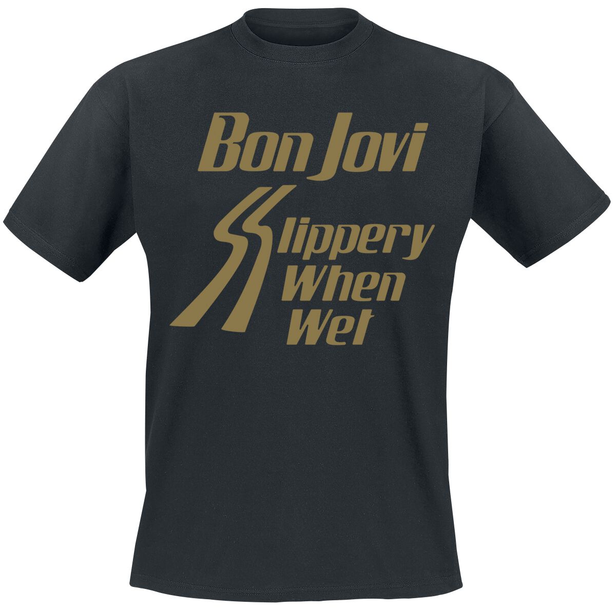 Levně Bon Jovi Slippery When Wet Tričko černá
