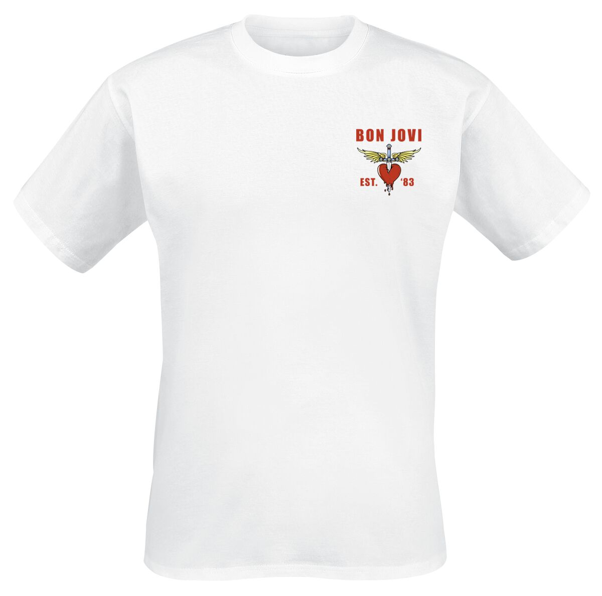 Bon Jovi Bad Name T-Shirt weiß in 3XL