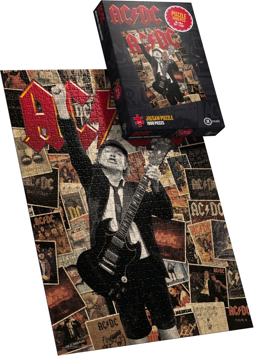 Levně AC/DC Angus Collage - Puzzle Puzzle standard