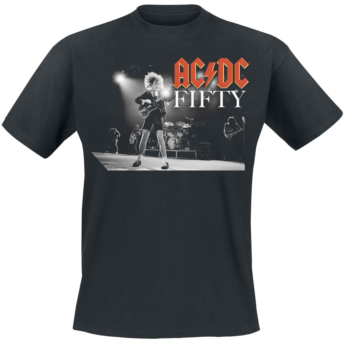 Levně AC/DC Fifty Live Tričko černá