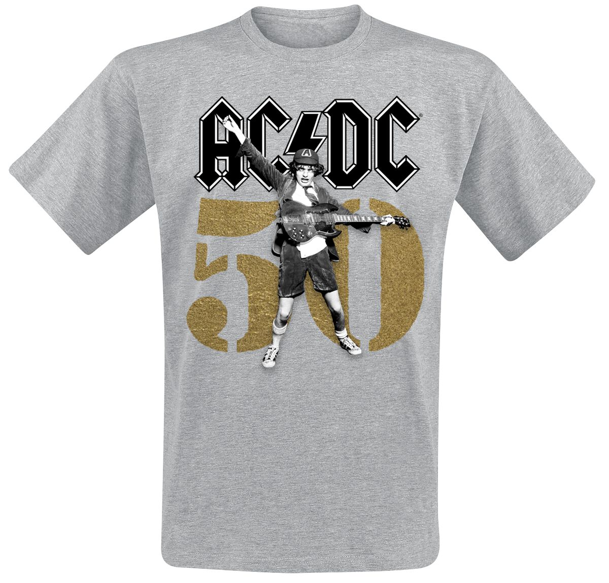 AC/DC Fifty Angus T-Shirt grau meliert in M