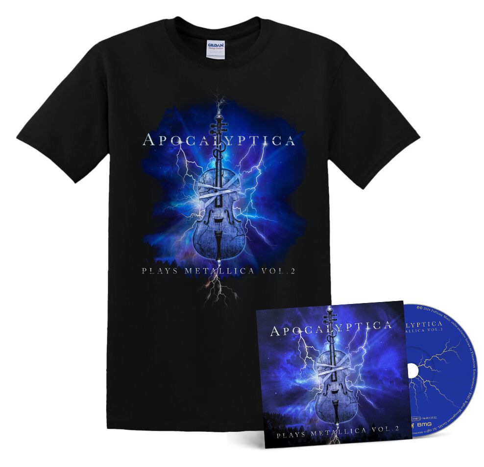 Plays Metallica Vol. 2 von Apocalyptica - CD & T-Shirt (Jewelcase, Limited Edition, Remastered, Re-Release)