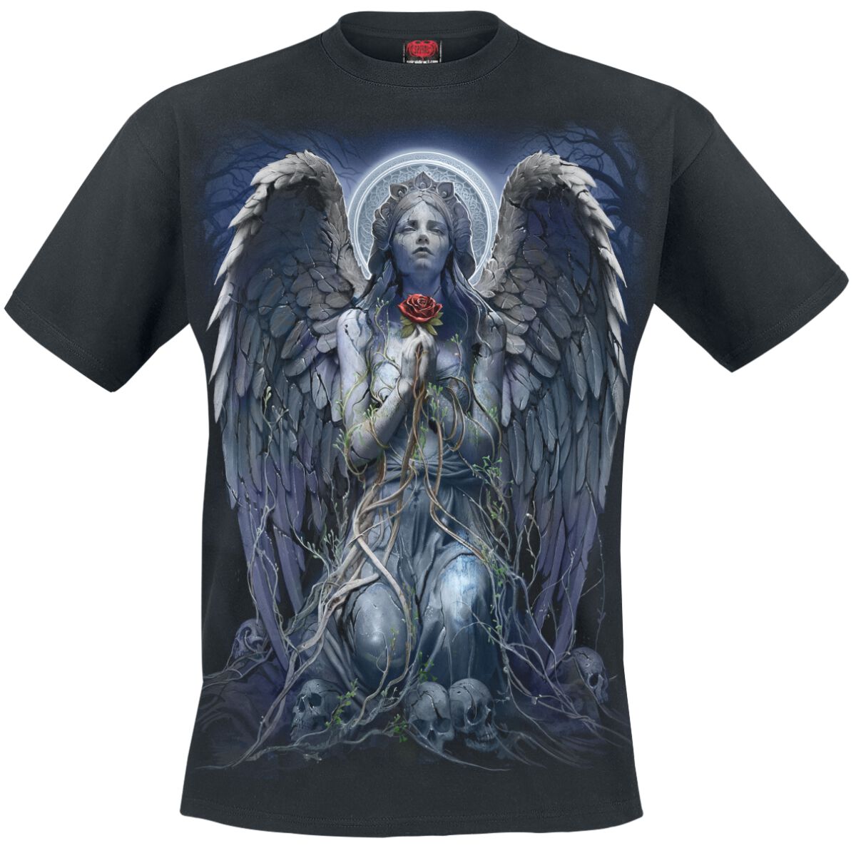 Spiral Grieving Angel T-Shirt schwarz in XXL