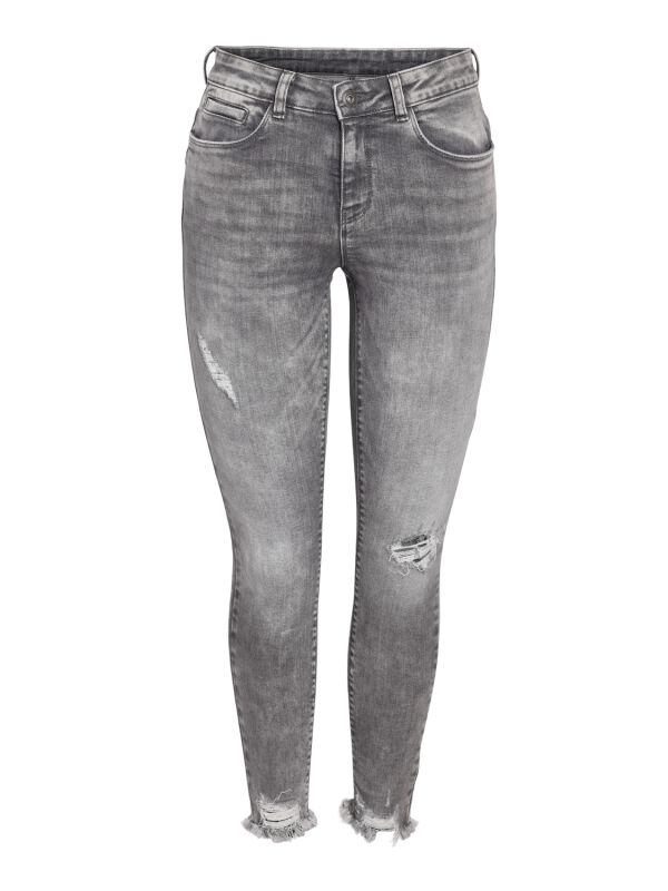 Image of Jeans di Noisy May - NMKIMMY NW DESTROY ANK SKNY AZ368MG NOOS - W25L30 a W32L32 - Donna - grigio