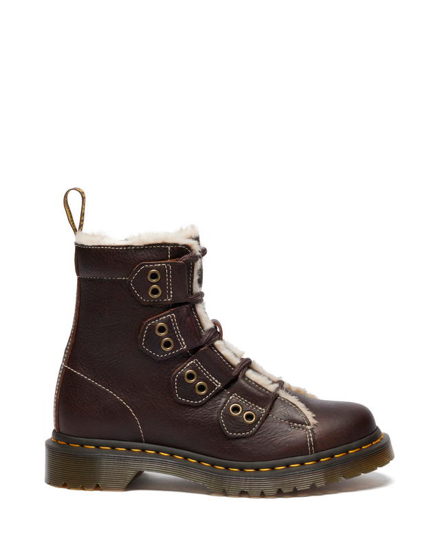 Thumbnail - Dr. Martens 1460 LTT FL - Dark Brown Grizzly Bikerboot braun in EU36